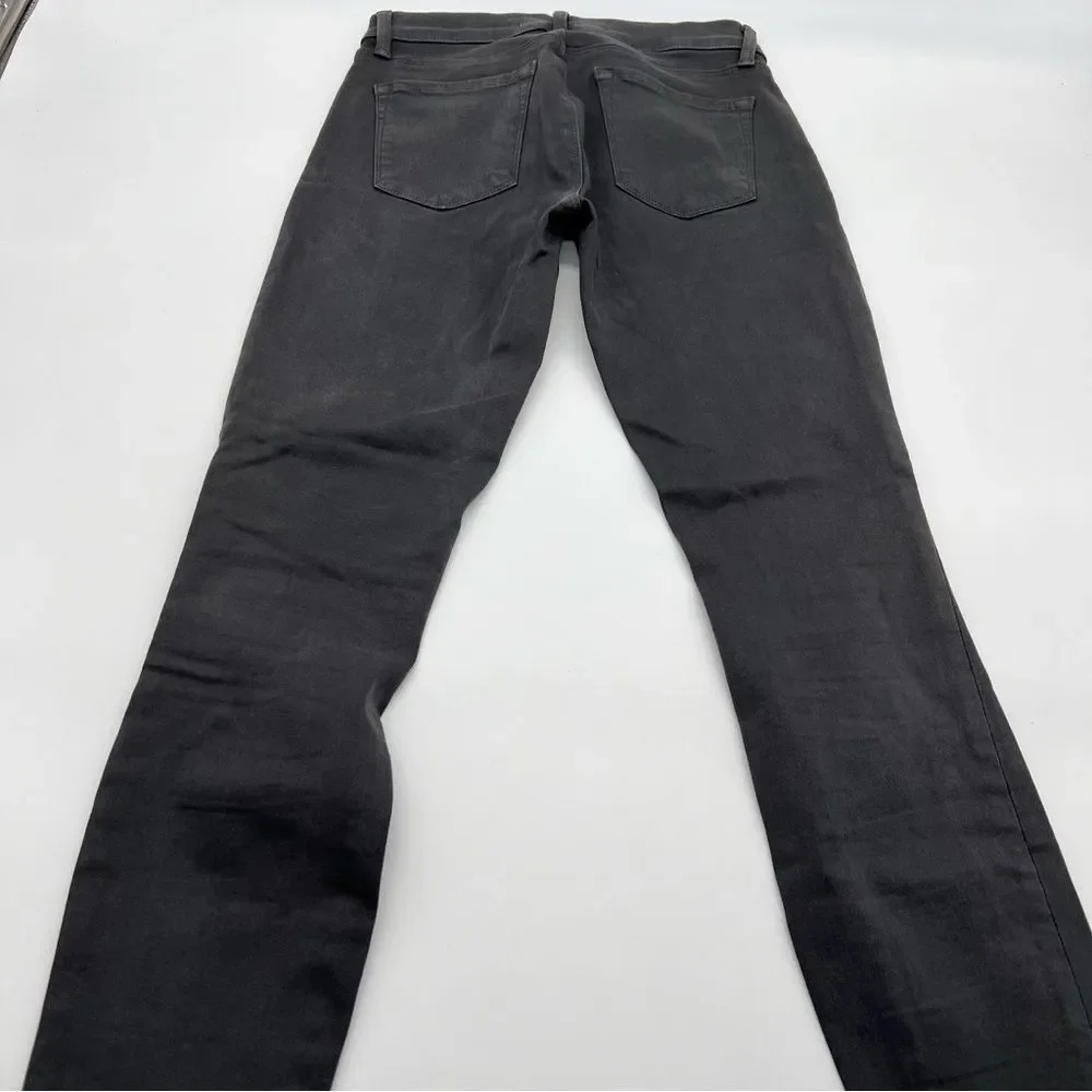 J Brand Factory Distressed Cropped Demen Grey Mid-Rise w/Raw un-Hem Size 25